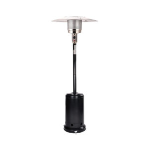 BLACK OUTDOOR PROPANE HEATER WITH WHEELS