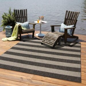 STRIPED OUTDOOR AREA RUG