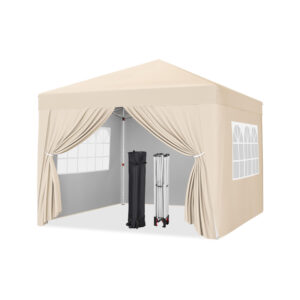 ENCLOSED POP-UP CANOPY WITH REMOVABLE SIDEWALLS