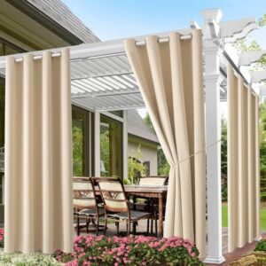 GROMMET TOP SUNLIGHT BLOCKING OUTDOOR CURTAIN